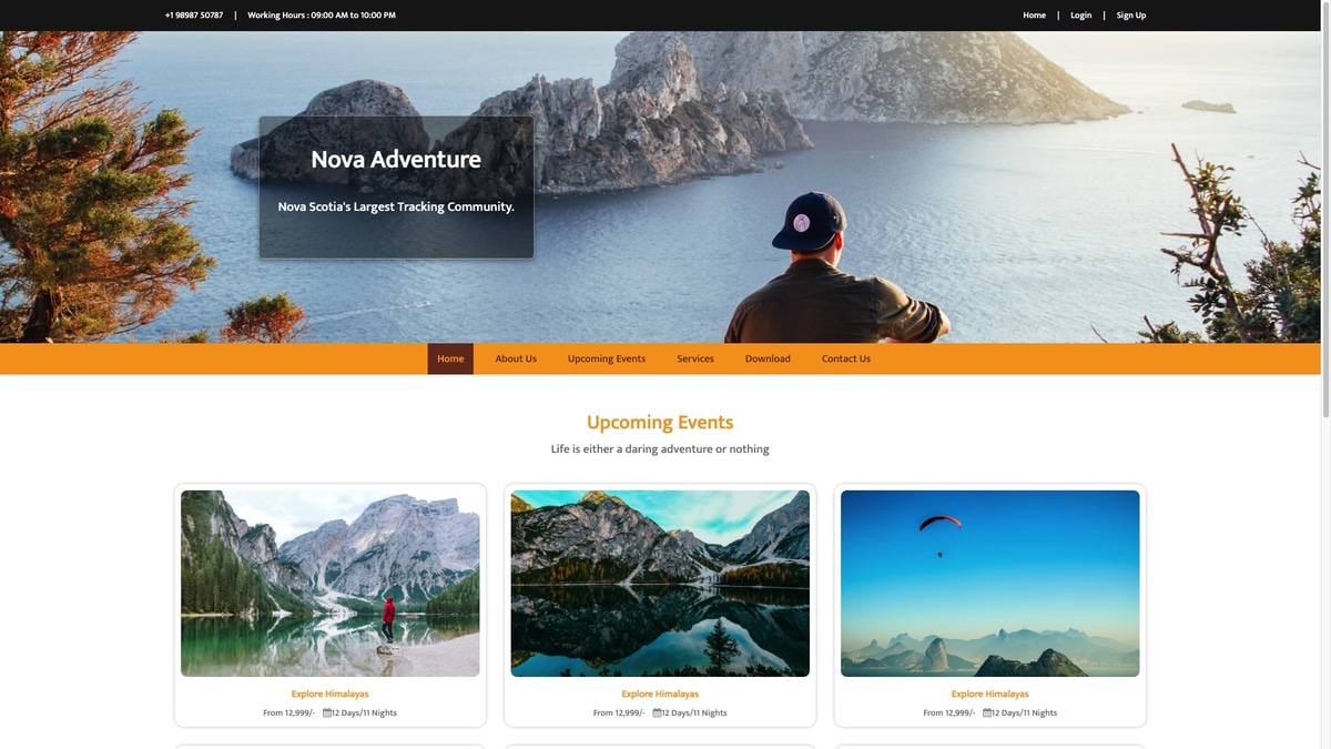 Adventure Community Website